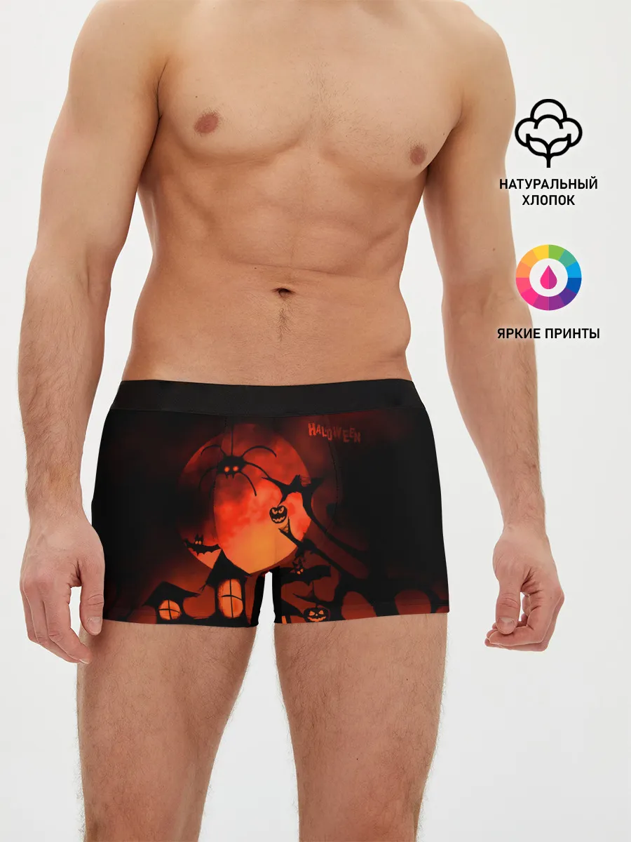 Мужские трусы боксеры / Красная луна на Хэллоуин