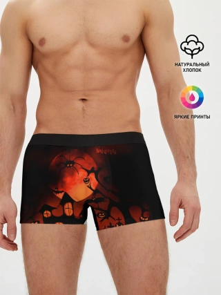 Мужские трусы боксеры / Красная луна на Хэллоуин