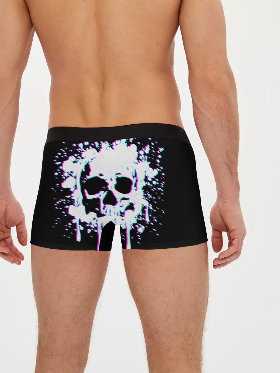 Мужские трусы боксеры / Мерцающий череп