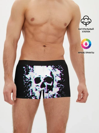 Мужские трусы боксеры / Мерцающий череп