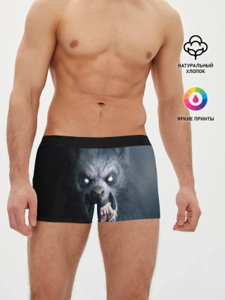 Мужские трусы боксеры / ВОЛК-ОБОРОТЕНЬ