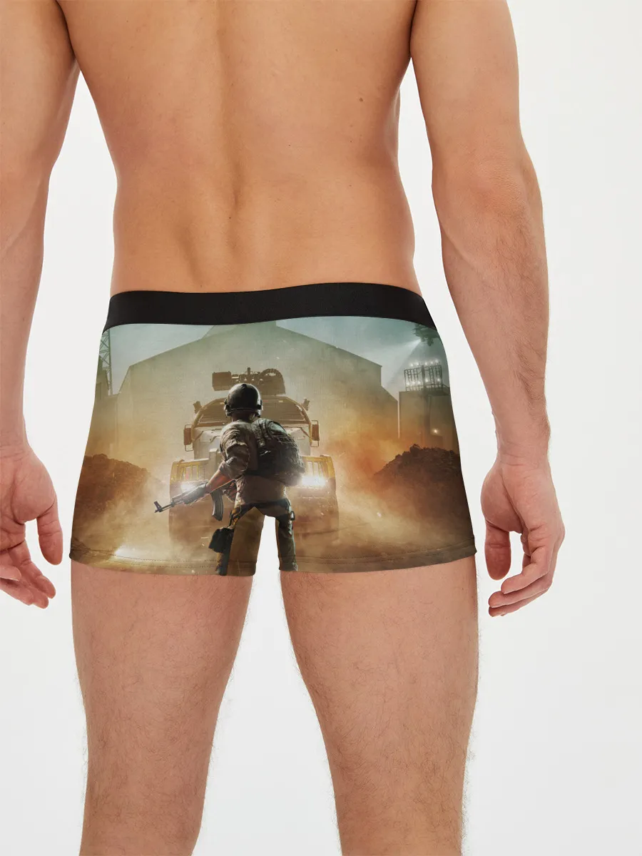 Мужские трусы боксеры / PUBG СОЛДАТ В ШЛЕМЕ | ПАБГ
