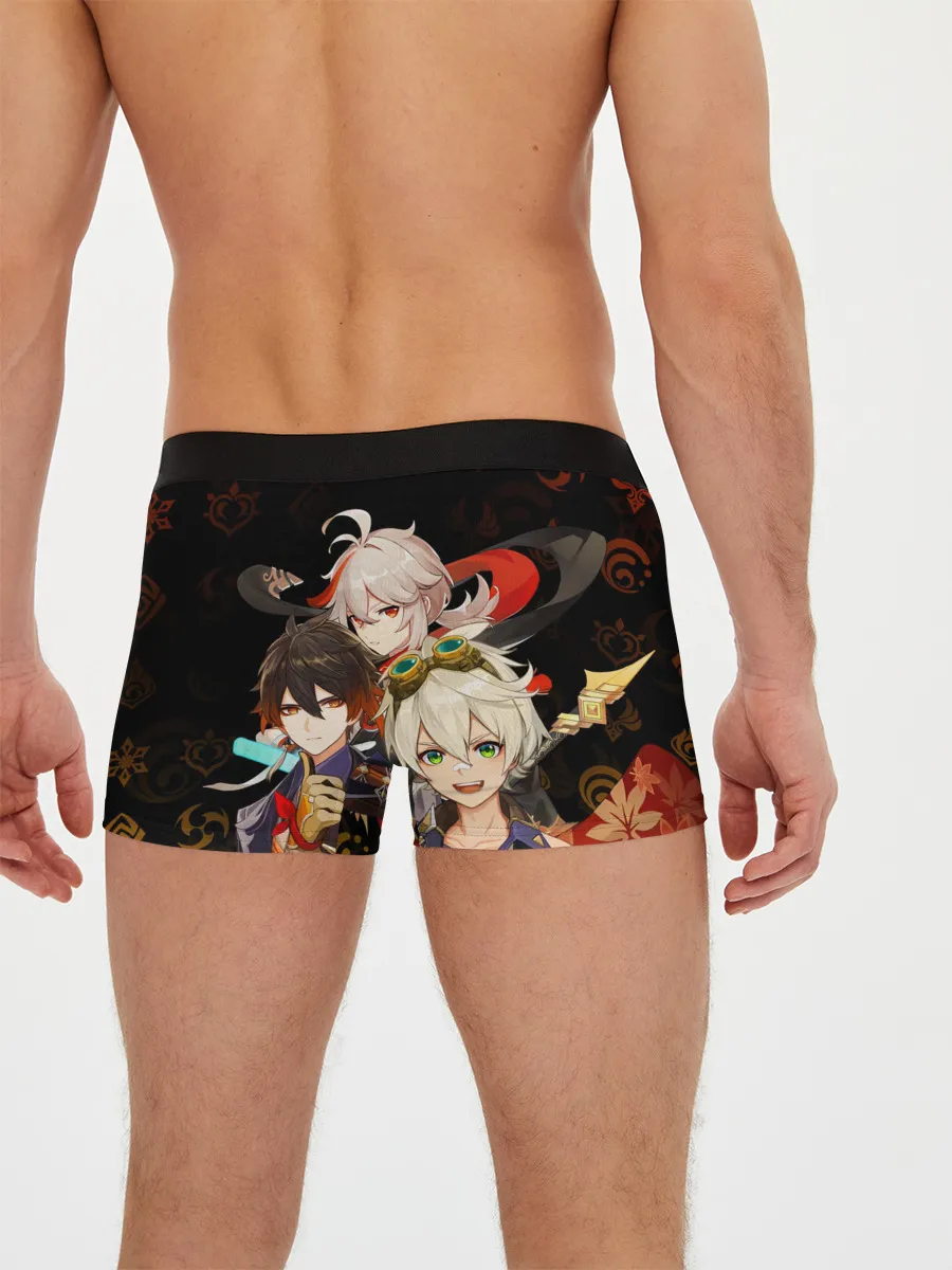 Мужские трусы боксеры / Genshin Impact: Беннет, Чжун Ли, Кадзуха