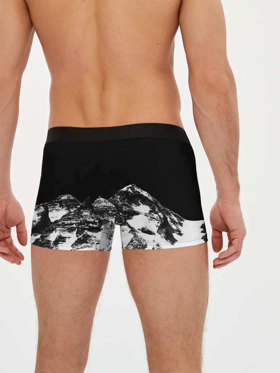 Мужские трусы боксеры / ГОРЫ Ч/Б