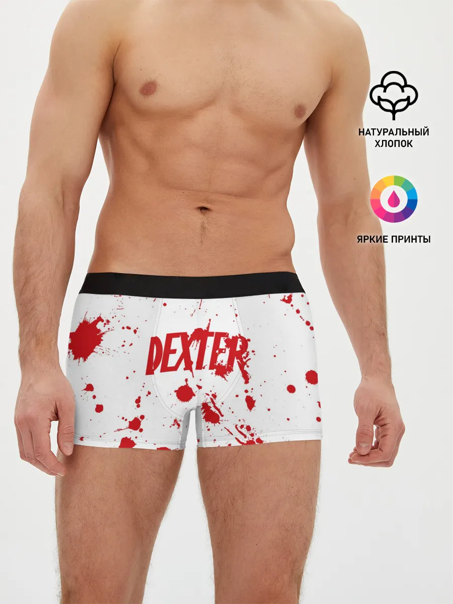 Мужские трусы боксеры / Dexter logo Декстер брызги крови