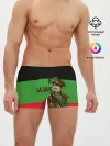 Мужские трусы боксеры / Терский Казак на фоне Флага