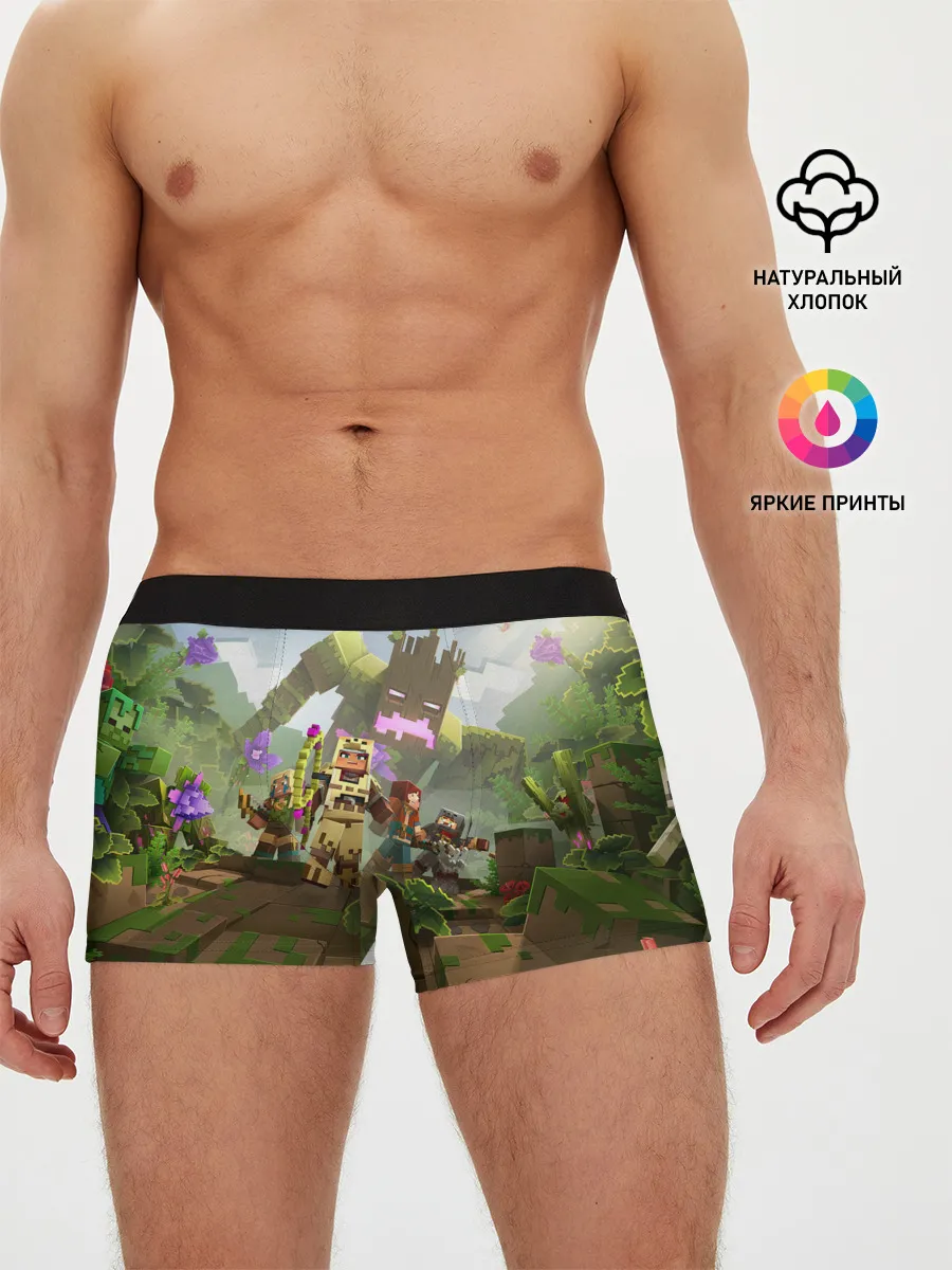 Мужские трусы боксеры / МАЙНКРАФТ ГЕРОИ ПРОТИВ ЗЛА