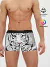 Мужские трусы боксеры / Белый снежный тигр
