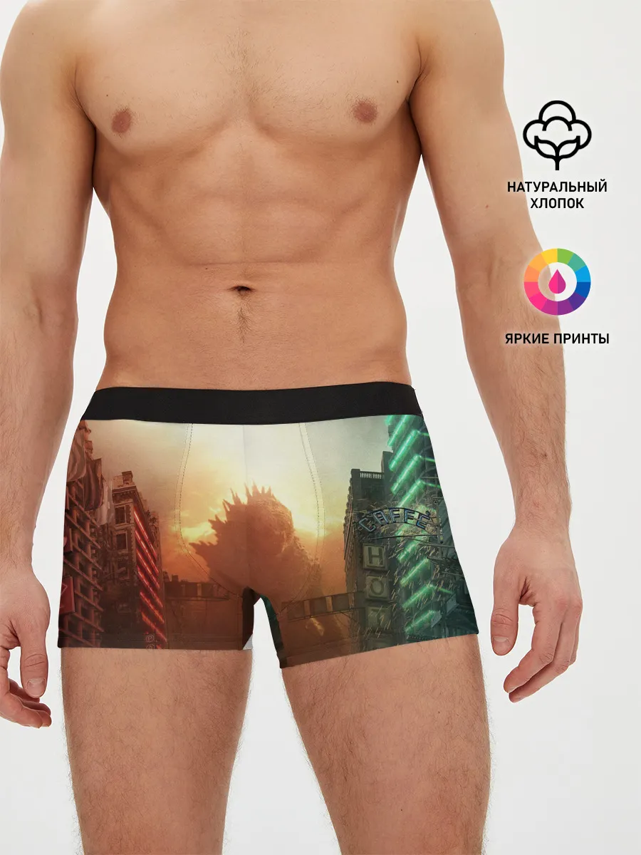 Мужские трусы боксеры / ГОДЗИЛЛА РАЗРУШАЕТ ГОРОД