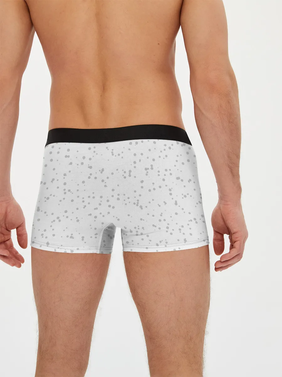 Мужские трусы боксеры / Белый тигр в синей шляпе