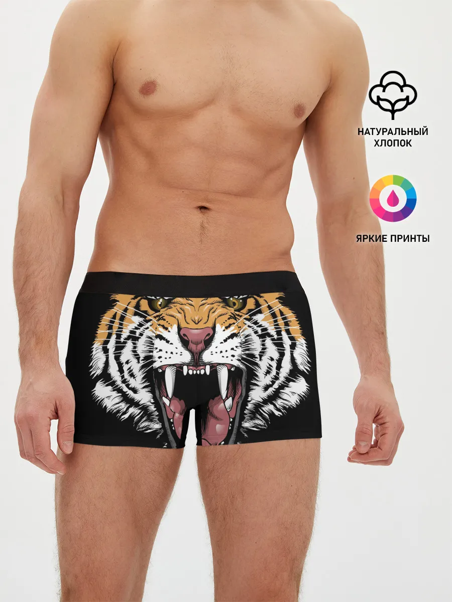 Мужские трусы боксеры / Оскал амурского тигра