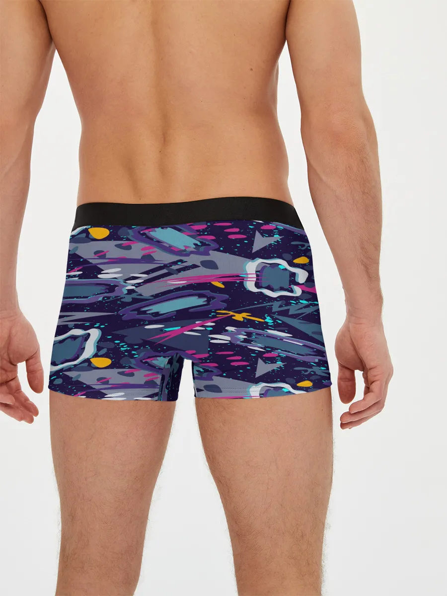 Мужские трусы боксеры / Космический абстрактный паттерн