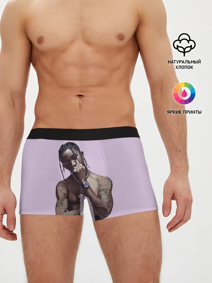 Мужские трусы боксеры / Задумчивый Трэвис