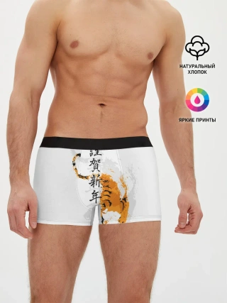Мужские трусы боксеры / Китайский тигр