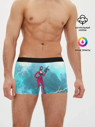 Мужские трусы боксеры / ОХРАНА НА ЧЕКУ | ТРЕУГОЛЬНИК
