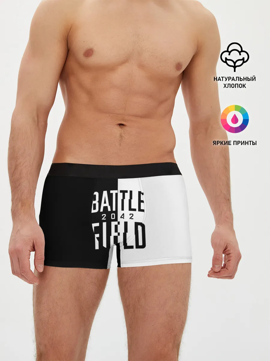 Мужские трусы боксеры / БАТЛФИЛД 2042 | ЛОГОТИП
