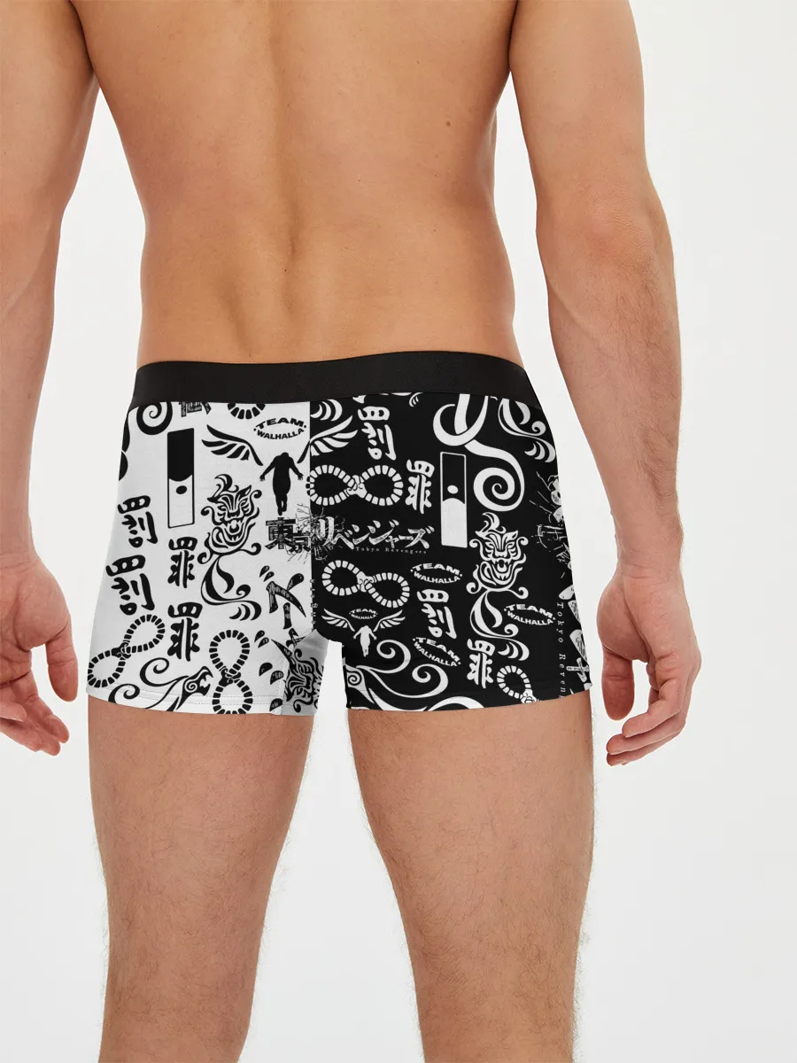 Мужские трусы боксеры / ТОКИЙСКИЕ МСТИТЕЛИ ЛОГОБОМБИНГ ЧБ