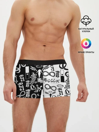 Мужские трусы боксеры / ТОКИЙСКИЕ МСТИТЕЛИ ЛОГОБОМБИНГ ЧБ