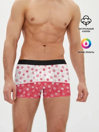 Мужские трусы боксеры / Снежинки
