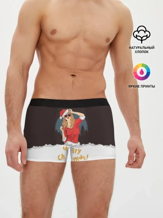 Мужские трусы боксеры / Снегурка