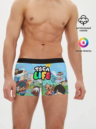Мужские трусы боксеры / Toca Boca | Тока бока Рита, Зик, Нари, Леон