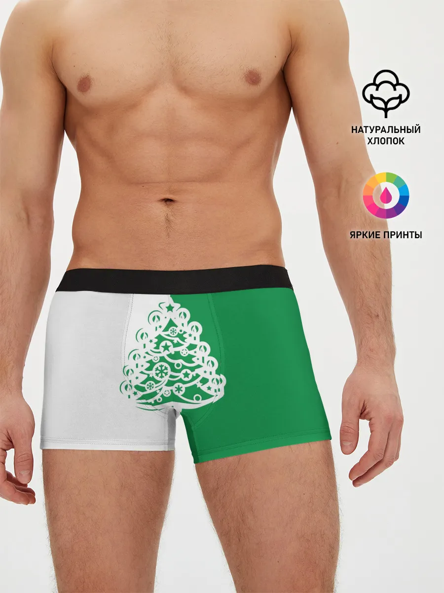 Мужские трусы боксеры / Зелёная Ёлочка