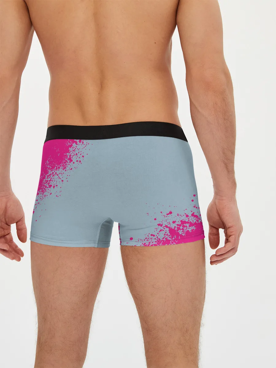 Мужские трусы боксеры / 067 | Розовые брызги