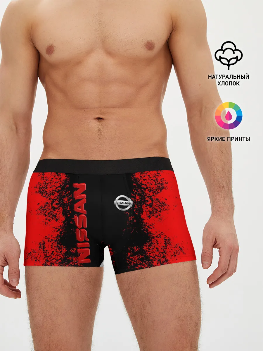 Мужские трусы боксеры / NISSAN RED