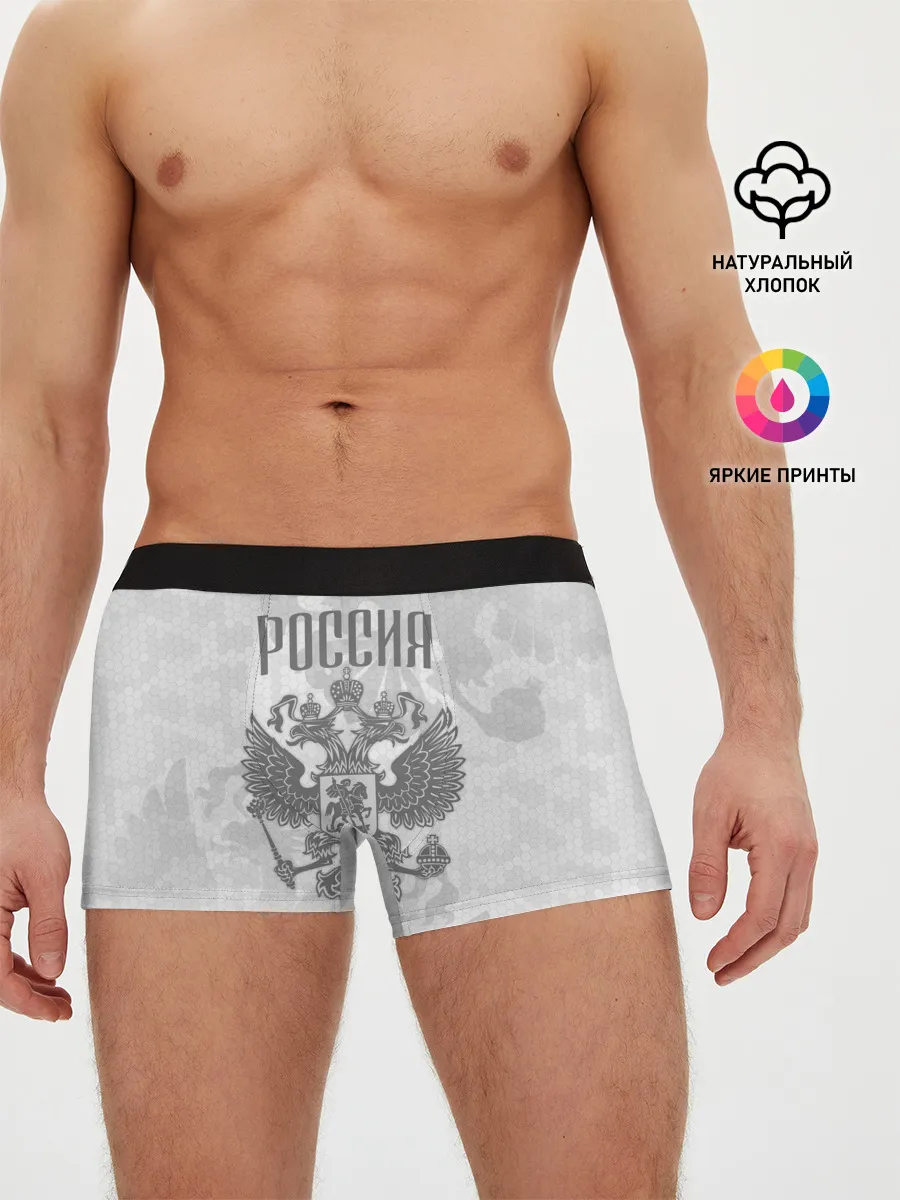 Мужские трусы боксеры / Герб России