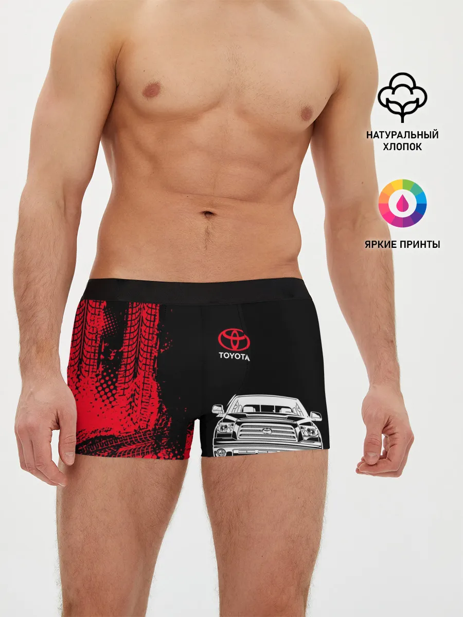 Мужские трусы боксеры / Тойота | Красные следы