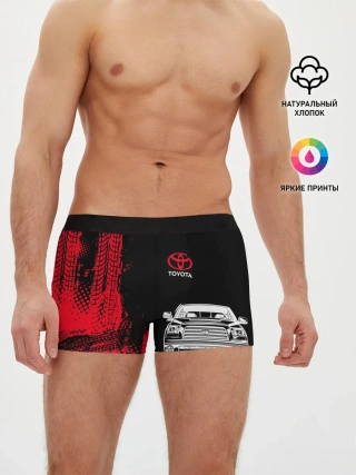 Мужские трусы боксеры / Тойота | Красные следы