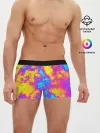 Мужские трусы боксеры / Яркая абстракция космических красок