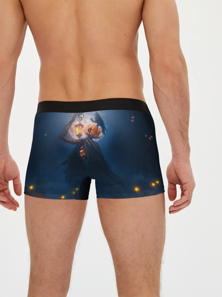 Мужские трусы боксеры / ТЫКВИННЫЙ МОНСТР В ТУМАНЕ / ХЕЛЛОУИН