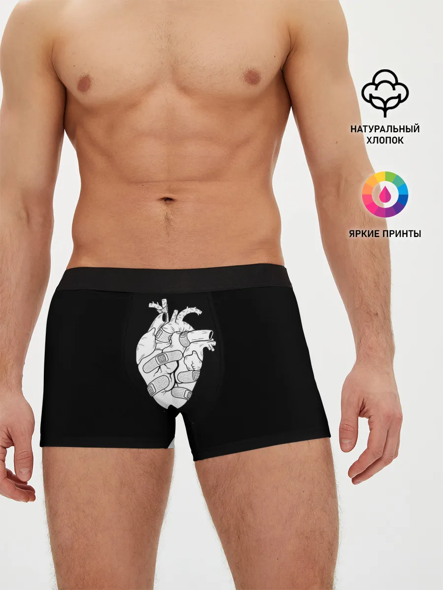 Мужские трусы боксеры / раненное-сердце