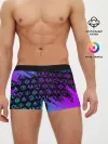 Мужские трусы боксеры / GENSHIN NEON PATTERN SYMBOL / НЕОН ЭМБЛЕМЫ