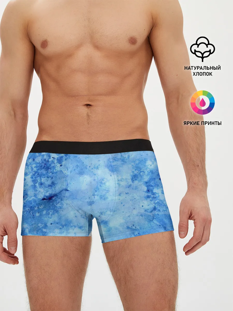 Мужские трусы боксеры / Красочная синева