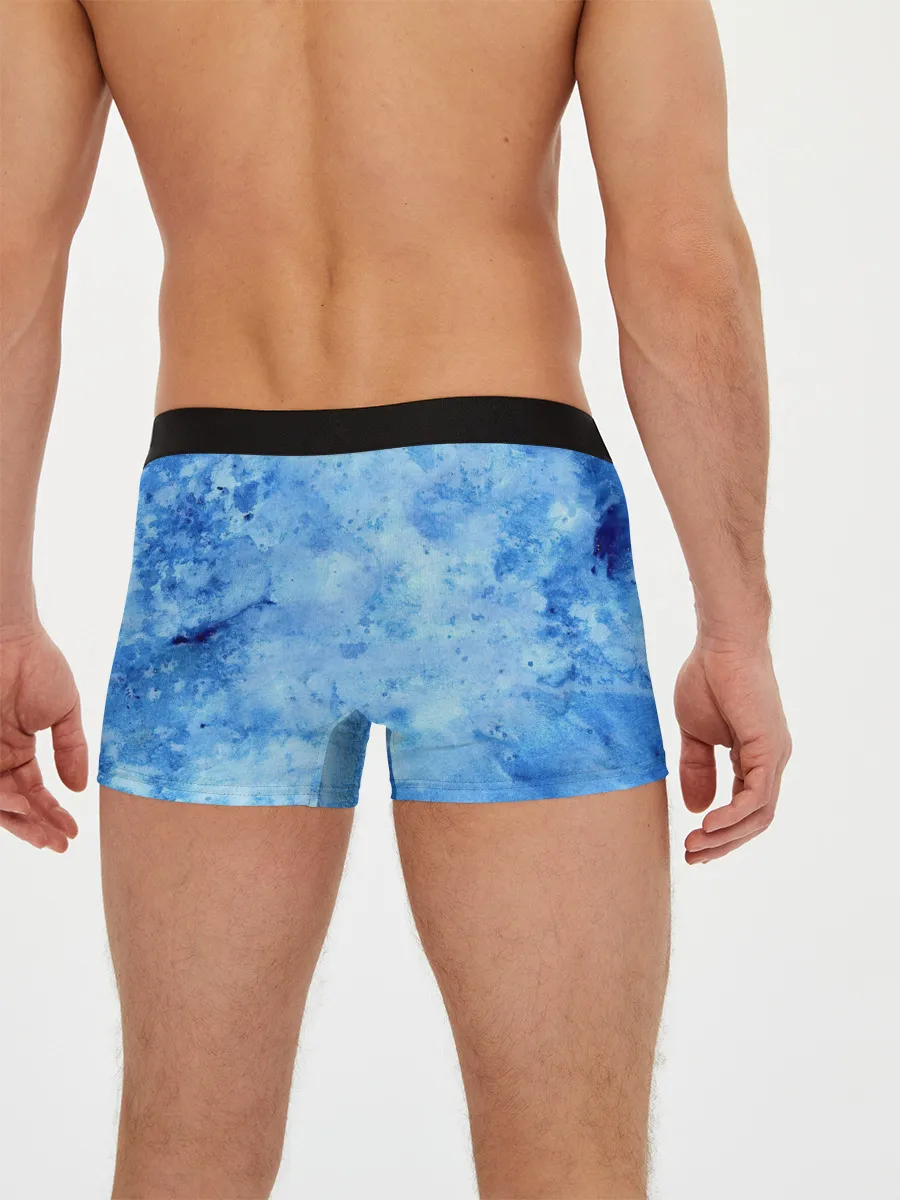 Мужские трусы боксеры / Красочная синева