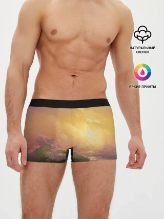 Мужские трусы боксеры / Шторм в море девятый вал