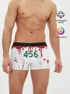 Мужские трусы боксеры / ИГРА В КАЛЬМАРА ПЕРСОНАЖ 456 КРОВЬ
