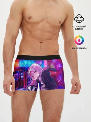 Мужские трусы боксеры / Zero Two в неоновом городе