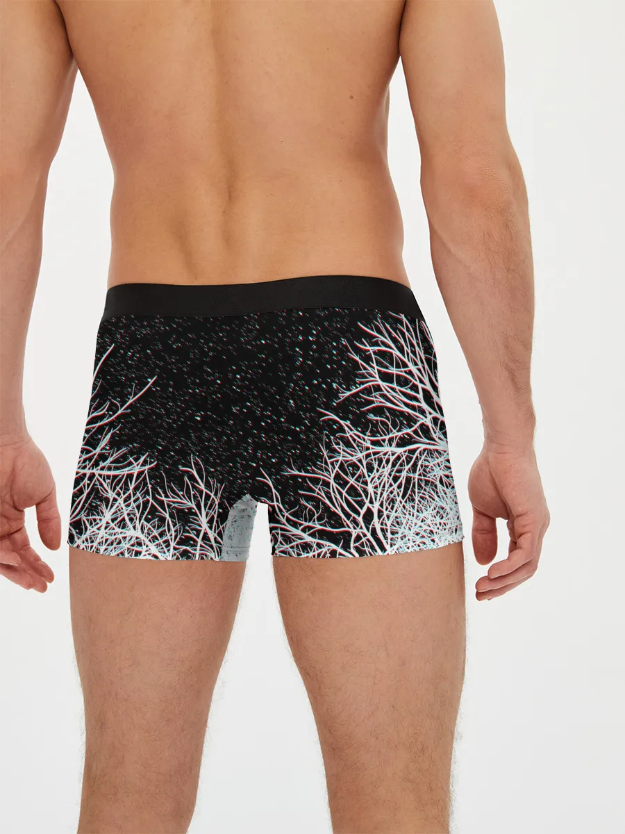 Мужские трусы боксеры / СИРЕНОГОЛОВЫЙ ГЛИТЧ ЛЕС, КОСМОС