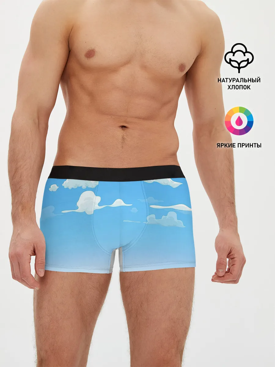 Мужские трусы боксеры / Летнее небо