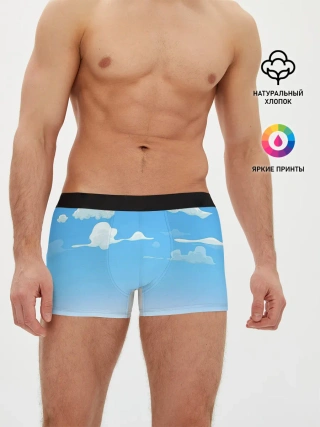 Мужские трусы боксеры / Летнее небо