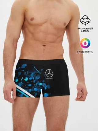 Мужские трусы боксеры / Mercedes AMG | Осколки стекла