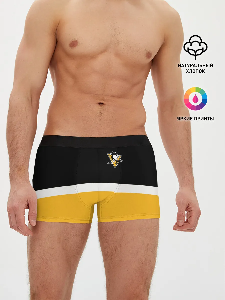 Мужские трусы боксеры / Питтсбург Пингвинз НХЛ