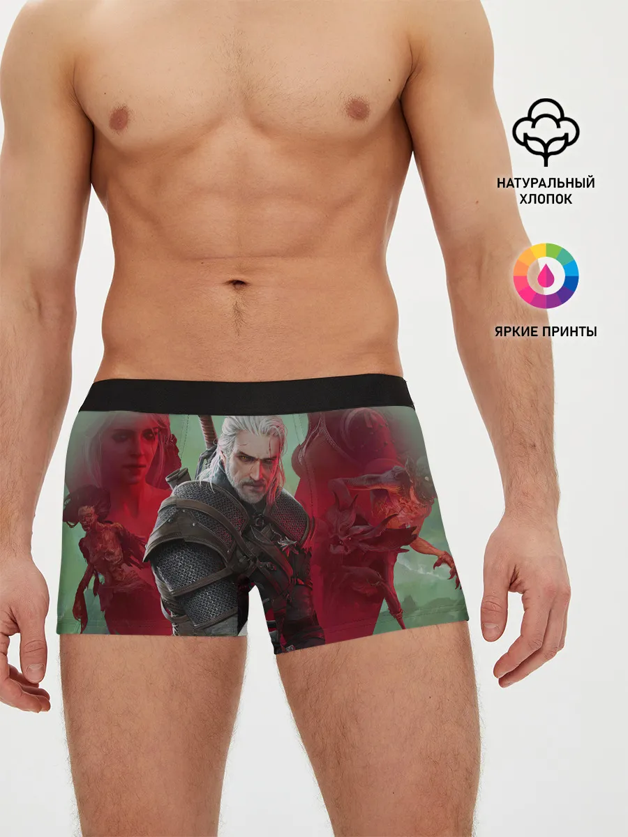 Мужские трусы боксеры / ВЕДЬМАК | THE WITCHER | ГЕРАЛЬТ С МЕЧОМ
