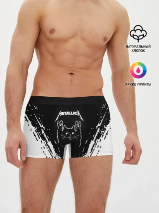 Мужские трусы боксеры / Мяуталлика / Meowtallica.