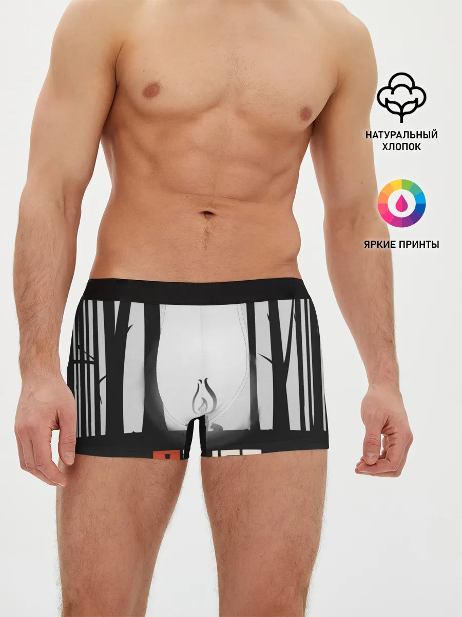 Мужские трусы боксеры / Огонёк из Раста