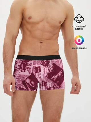 Мужские трусы боксеры / newspaper fashion