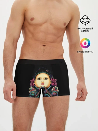 Мужские трусы боксеры / Игра в кальмара Кукла маски черепа